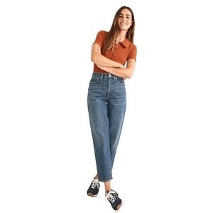 Madewell Balloon Jeans Women's 27 Corson Wash High Rise Crop Ankle Barrel Mom